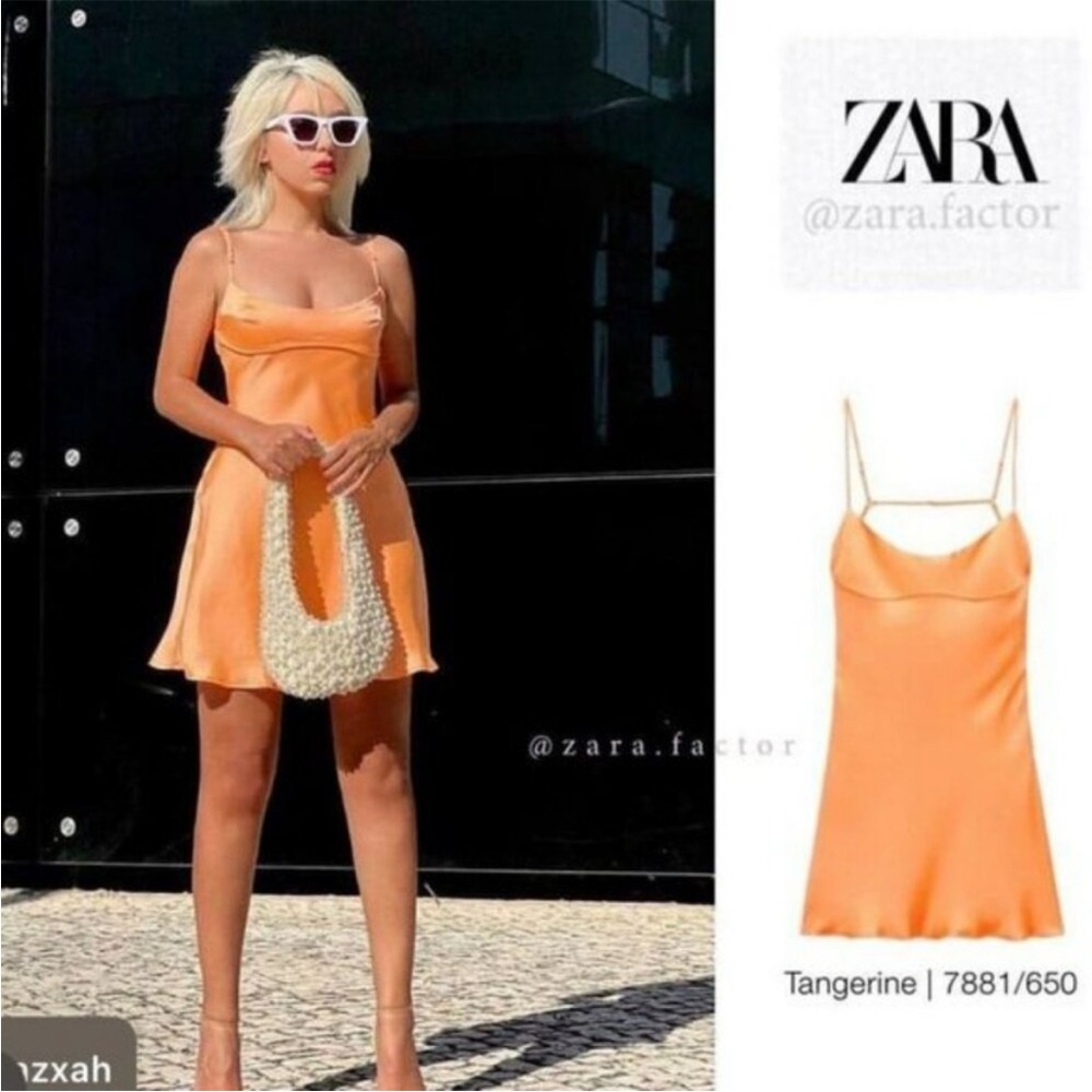 Zara Tangerine Mini Dress